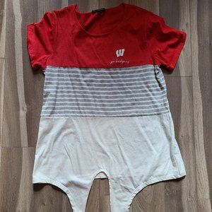 Gameday Couture Tie Front University of Wisconsin Women's T Shirt